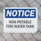 Signmission Non-Potable Fire Water Tank OSHA Notice Sign, Plastic, 14in W x 10in L, 2PK OS-2PACK-NS-P-1014-L-15088 - alternate 2